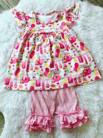 Pink Lemonade Short Set - Nico Bella Boutique 