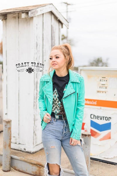 The Camaro Turquoise Jacket - Nico Bella Boutique 