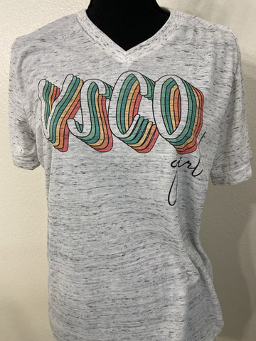 VSCO Girl V-neck Graphic Tee - Nico Bella Boutique 